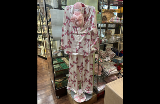 Pajama set with matching cup.