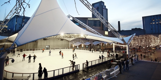 Crown Center Ice Terrace with Skaters